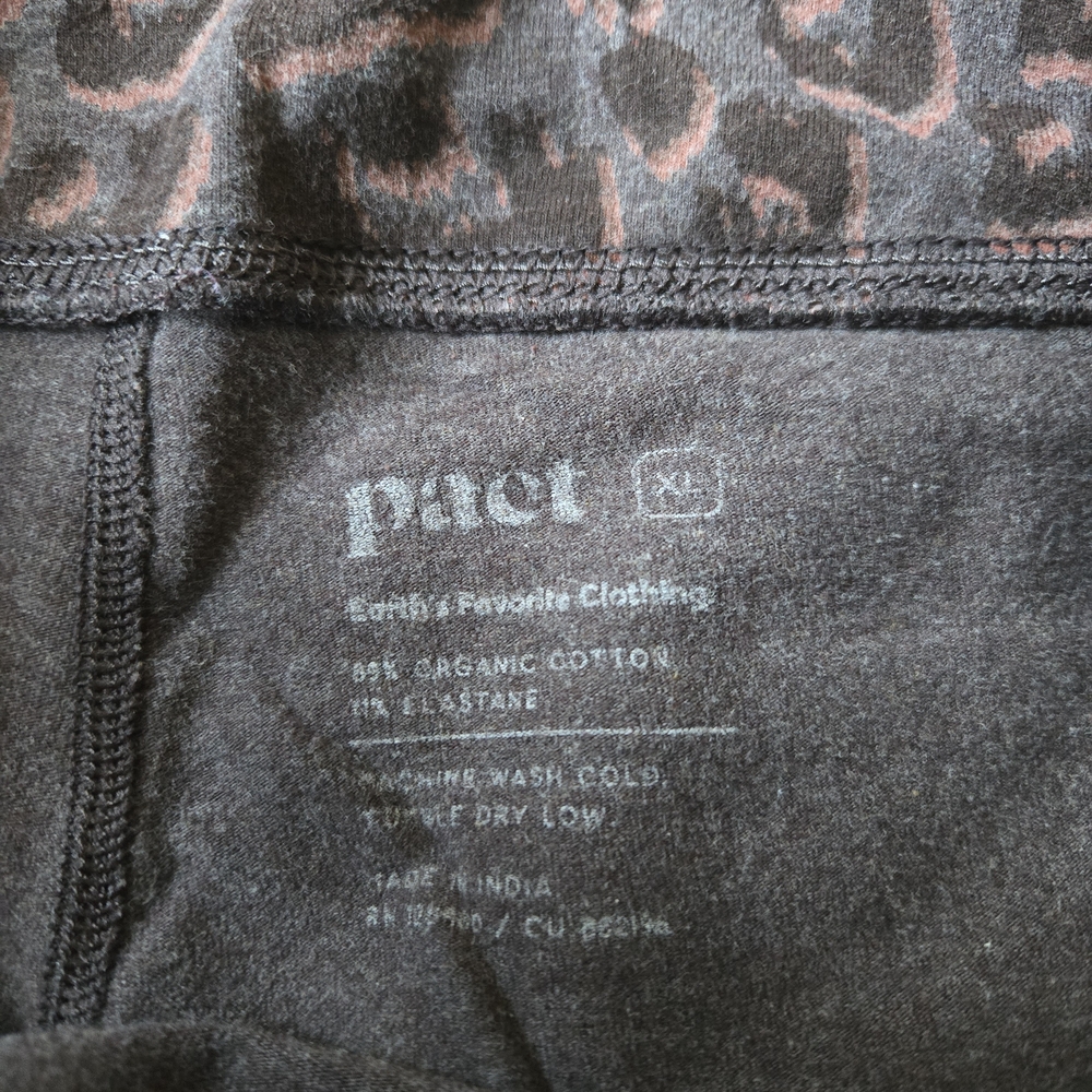 Pact Brown and Black Leopard-Print High-Waist Leggings - Picture 3 of 4